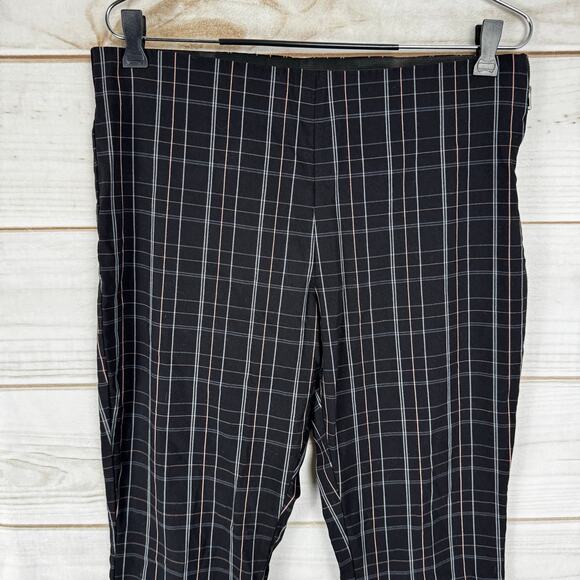 A New Day Black/Coral High Rise Elastic Waist Pull On Ankle Length Pants Size 14 - Picture 8 of 11